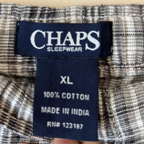 Chaps XL 100% Cotton Men's Sleep Pants New without Tags Pajamas Lounge Pants - Picture 4 of 6